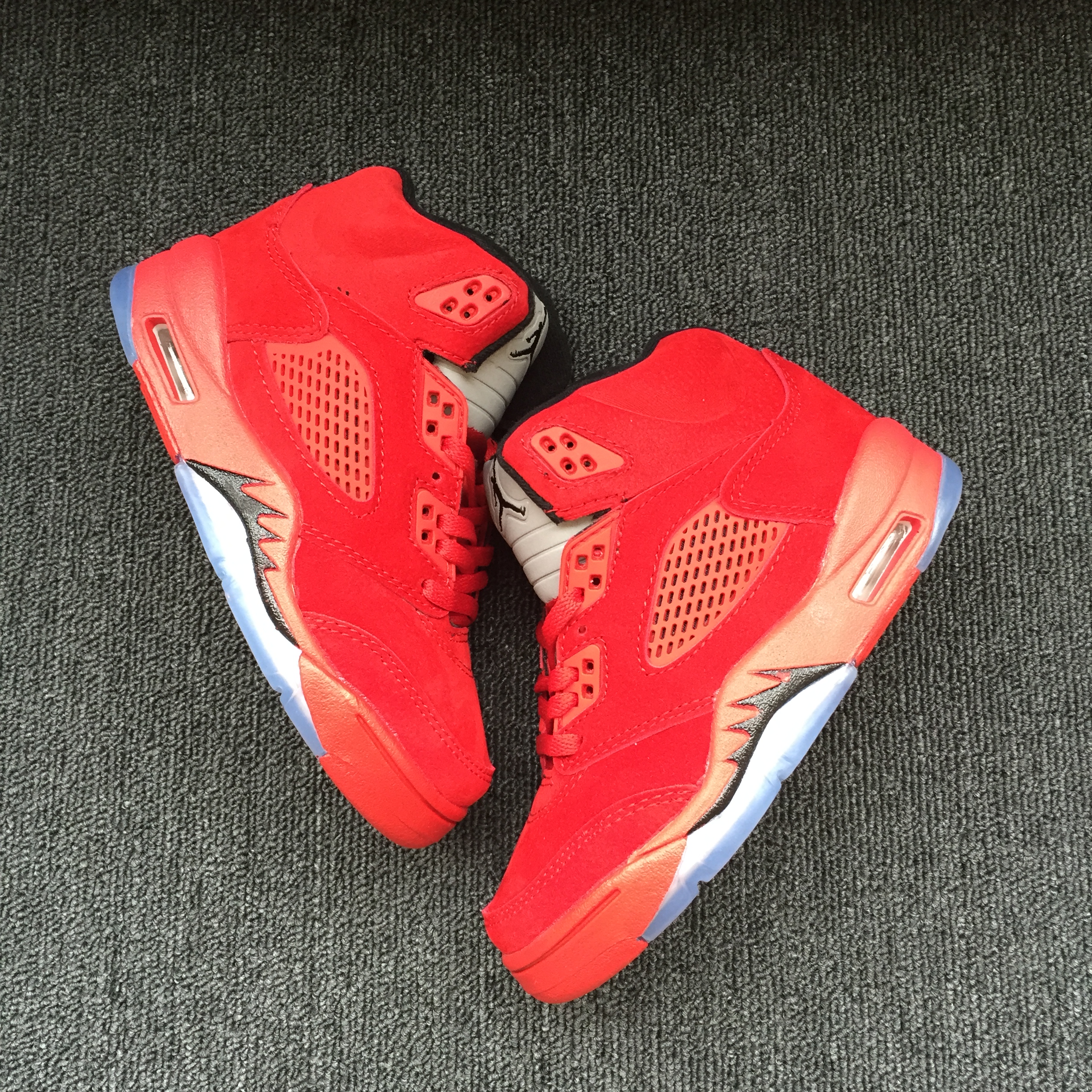 Air Jordan 5 Retro All Red Shoes For Kids